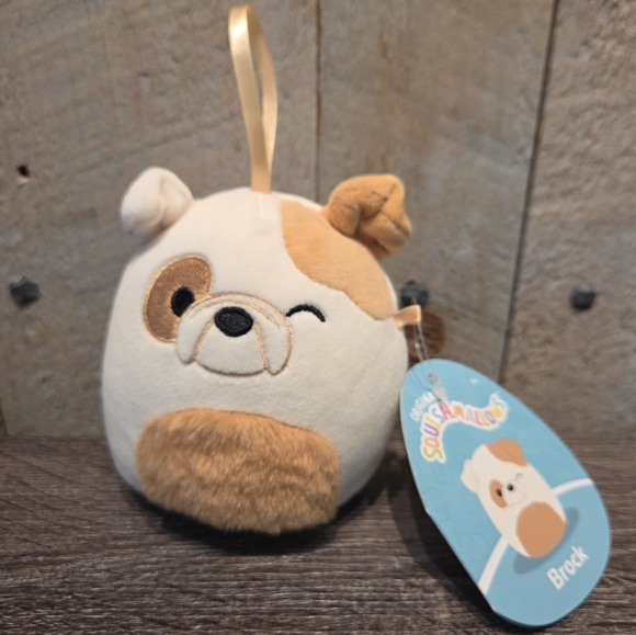 New 4 " Inch Brock the Bulldog Xmas Ornament S4 #134-10 SD12.15.22 Squishmallow - Picture 1 of 6